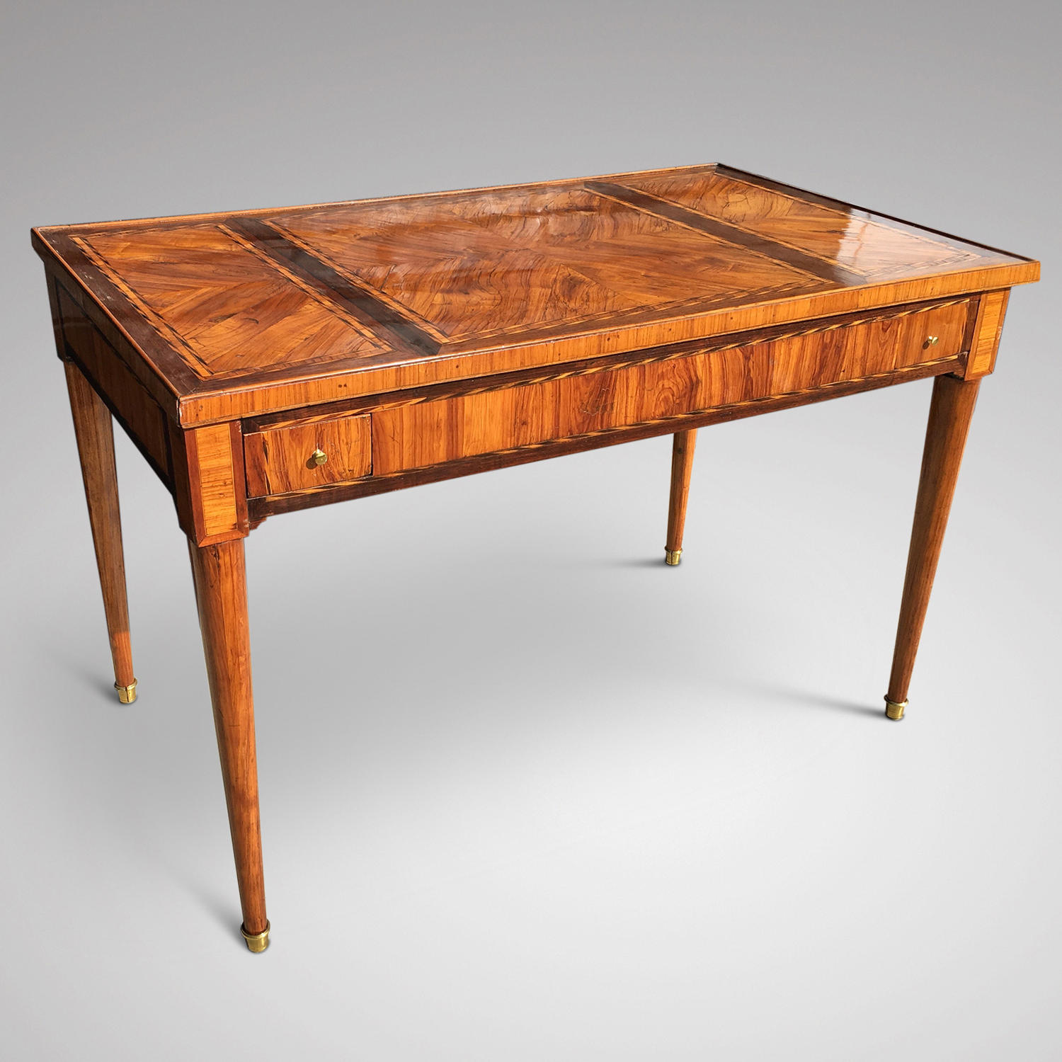 A LOUIS XVI PERIOD PARQUETRY TRIC/TRACTABLE