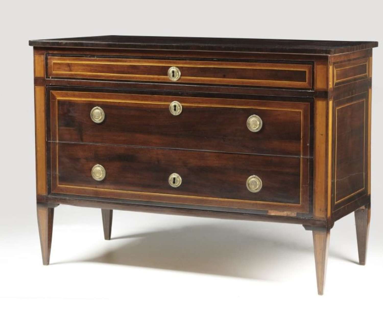 A NEO-CLASSICAL PARQUETRY COMMODE