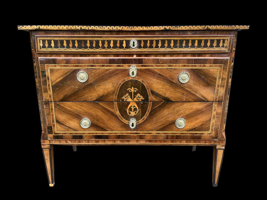A PARQUETRY COMMODE ITALY C. 1790