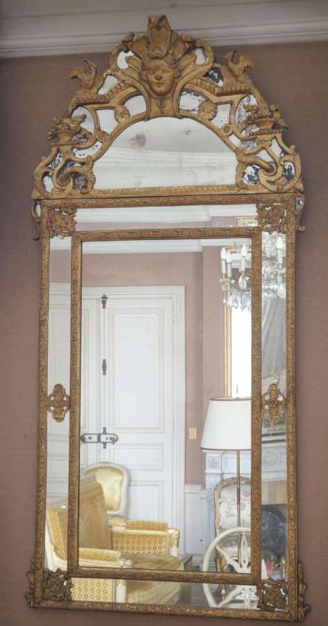 A LARGE REGENCE PERIOD MIRROR