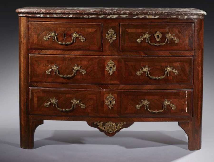 A LOUIS XV PERIOD PALISSANDRE WOOD COMMODE FRANCE C 1770