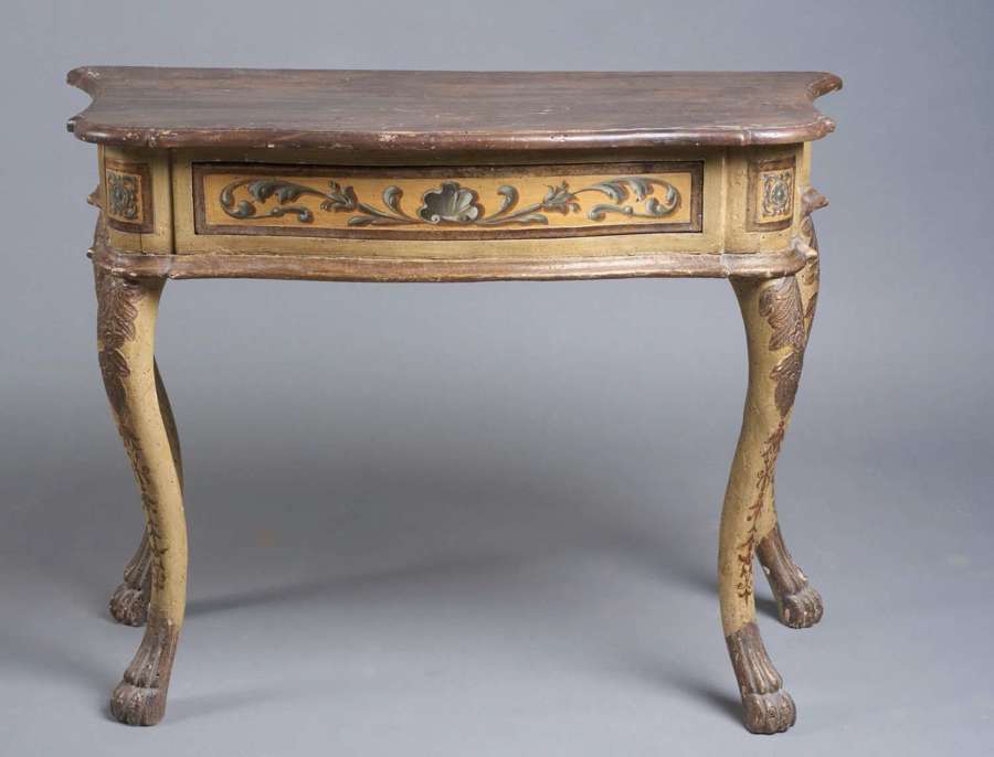 AN 18TH CENTURY DECORATED TABLE ITALY C.1800
