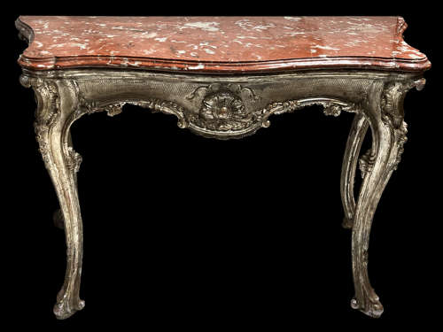 A GOOD 18TH CENTURY SILVERGILT  CONSOLE. NAPLES ITALY C 1770