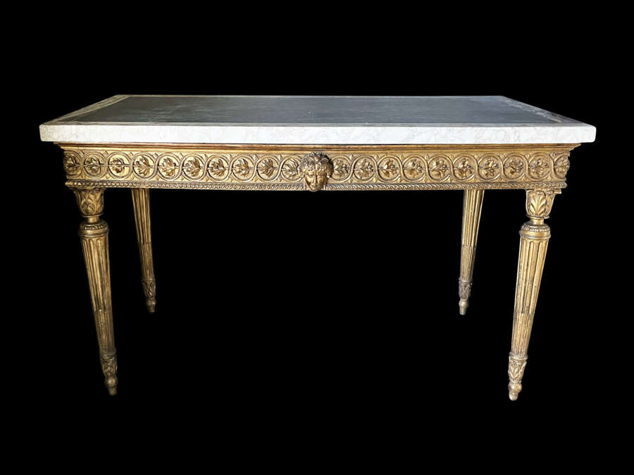 A  GOOD 18TH CENTRY CARVED GILTWOOD CONSOLE TABLE ITALY C, 1785
