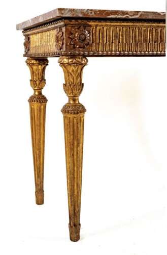 A LUIGI XVI PERIOD GILTWOOD CONSOLE