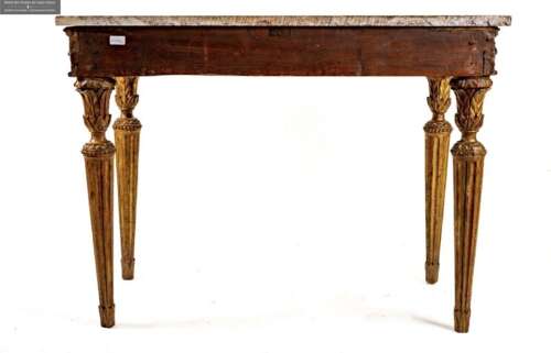 A LUIGI XVI PERIOD GILTWOOD CONSOLE